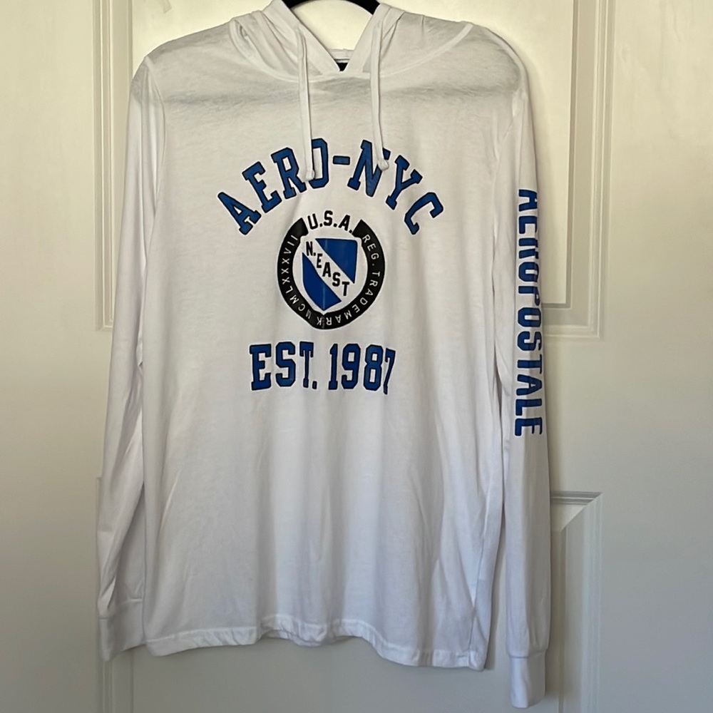 Aeropostale Long Sleeve Hoodie Tee Large